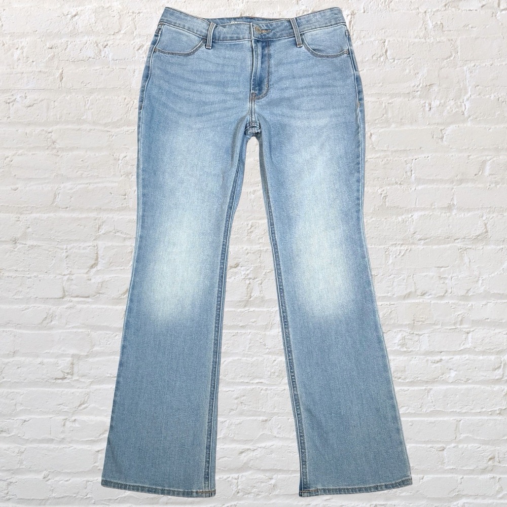 Old Navy Wow Bootcut Jeans Size 6 Short Blue Mid Rise Stretch Y2K Cowgirl 28x29